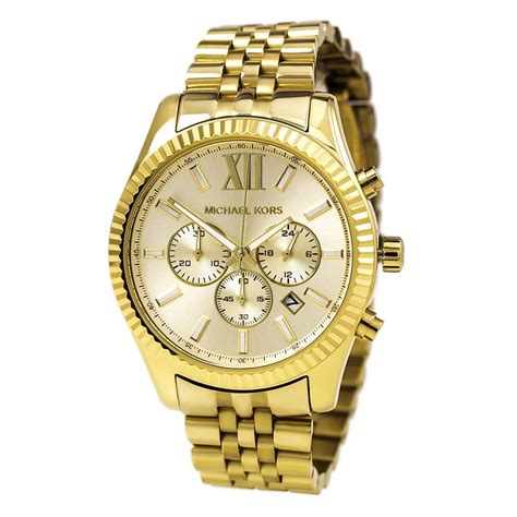 michael kors gold watch mens|michael kors lexington watch men's.